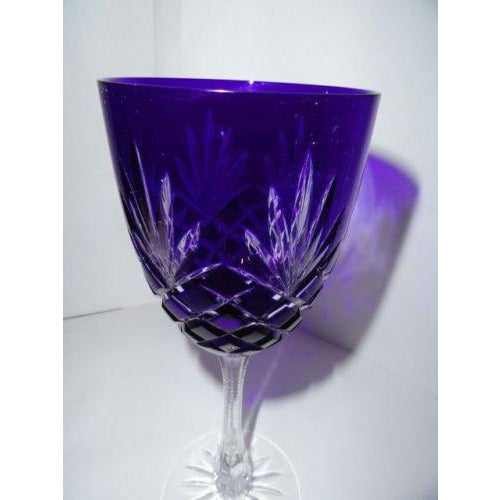 Faberge Odessa Cobalt Blue Hock Crystal Goblet without box