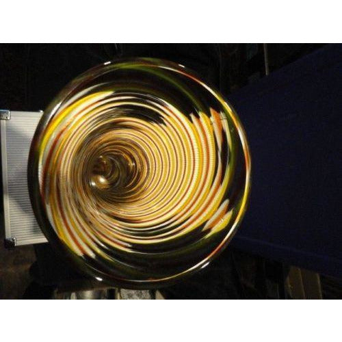 made in Murano Italy tall swirl colored vase 17 3/4" tall