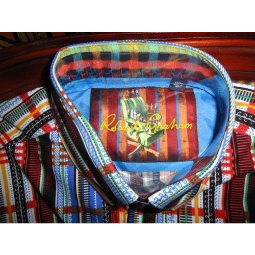 Robert Graham Multicolor Madras Plaid Shirt New with Tags — Medium
