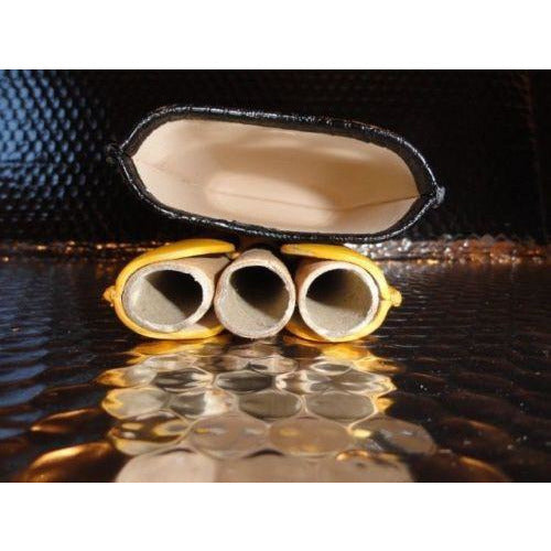 Black & Gold Leather  Case with  Pocket Lighter new in boxes