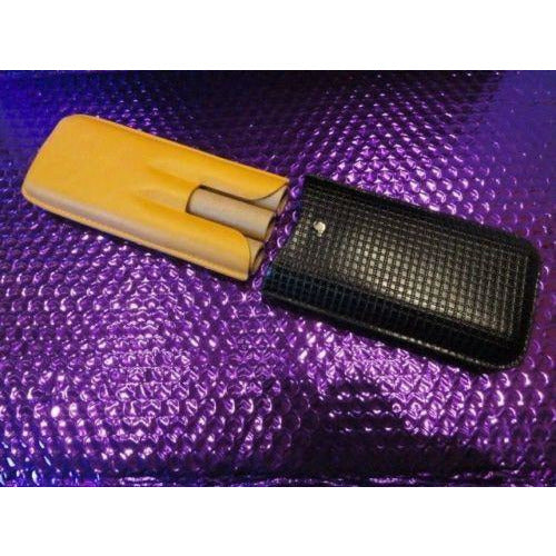 Black & Gold Cigar Leather case