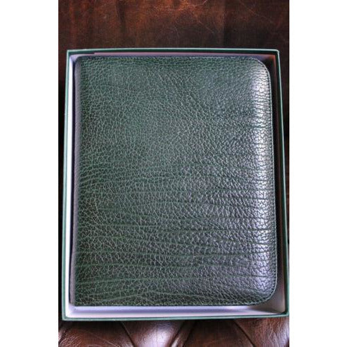 pheasant by R.D.Gomez made in Spain Green  Leather  Case