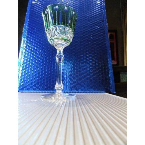 Faberge Xenia Emerald  Green Crystal Wine Glass without box