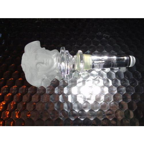 Versace Rosenthal Frosted  Medusa Head Austria 24% Lead Crystal  Bottle Stopper