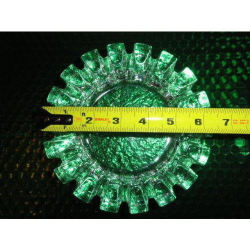 clear glass sprocket cigar ashtray mint condition
