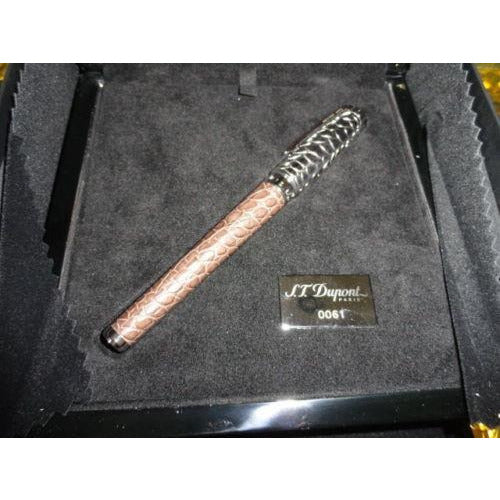 s.t.dupont fountain pen olympio extra large Alligator Havana & Palladium 461854M