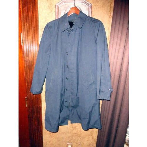 London Fog Navy Blue Trench Coat preowned good condition
