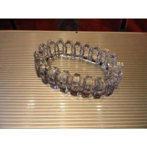 clear glass sprocket cigar ashtray