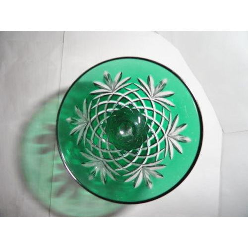 Faberge Odessa Emerald Hock Crystal Wine Glass