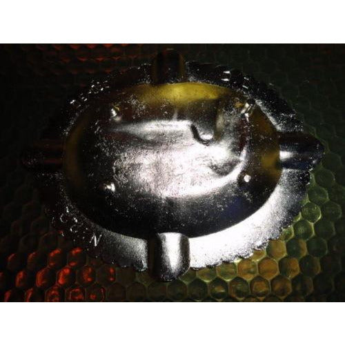 Bird style brass chromed plated ashtray 7" L x 5.5" W