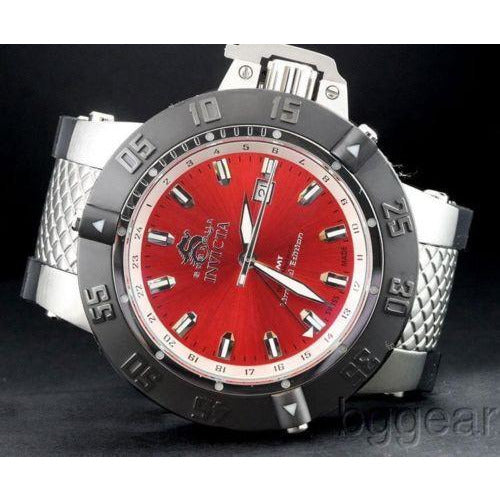 Invicta 0780 Men s Subaqua GMT Limited Edition Polyurethane Bracelet Watch