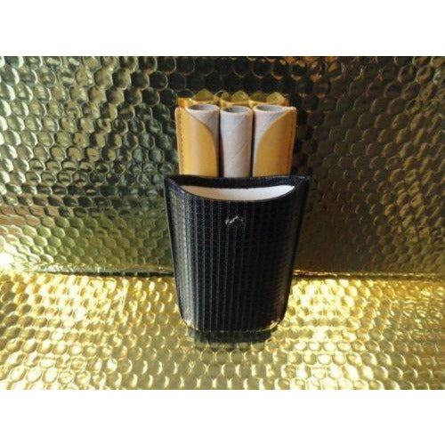 Black & Gold Leathercigar case