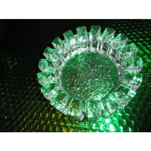 clear glass sprocket cigar ashtray mint condition