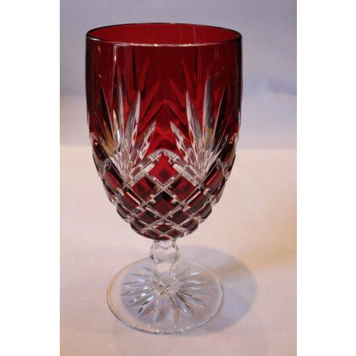 Faberge Odessa Ruby Red  Water or Ice Tea Beverage Glass