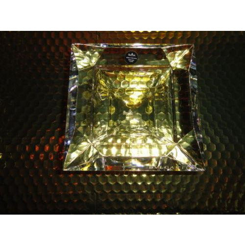 Bvlgari Crystal Ashtray by Rosenthal measures 5.5" x 5.5" square