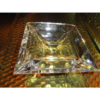 Bvlgari Crystal Ashtray by Rosenthal measures 5.5" x 5.5" square