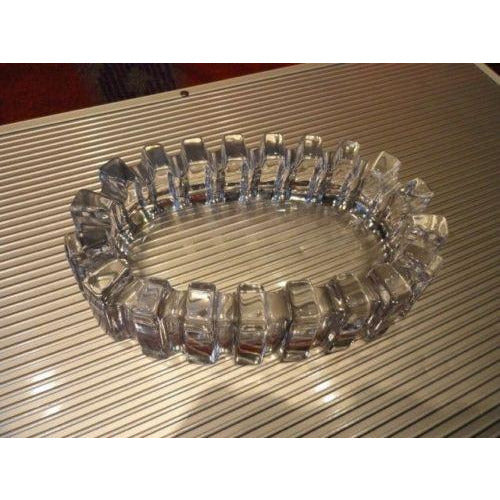 clear glass sprocket cigar ashtray