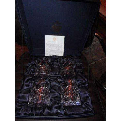 Faberge Crystal Clear Cocktail Glasses.  New in Original Presentation Box
