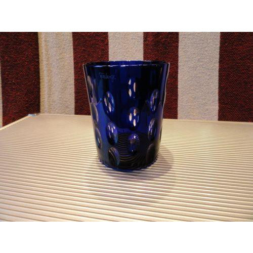 Faberge Cobalt Blue  Crystal  Old Fashion Glass