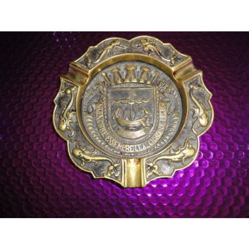 Nautical Brass-Plated Cigar Ashtray, 7-Inch