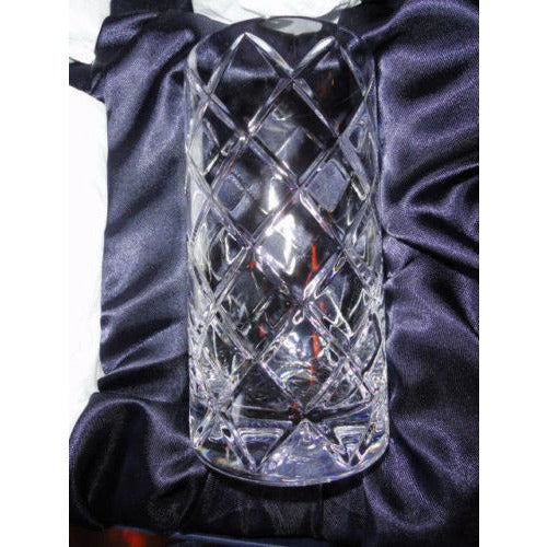 Faberge Crystal Glass  5" tall with 2 7/8" opening new without box