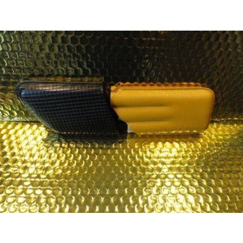 Black & Gold Leather  Case holds 3 Robusto size