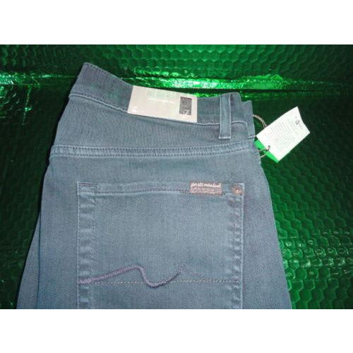 7 for all man kind Green slimmy slim straight leg 32 jeans