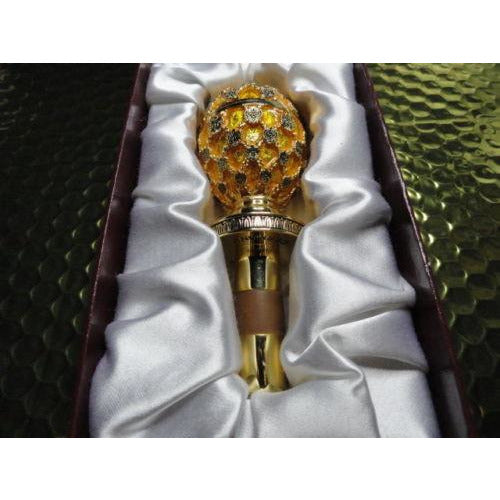 Faberge  Gold Coronation  Bottle Stopper