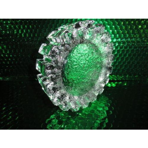 clear glass sprocket cigar ashtray mint condition