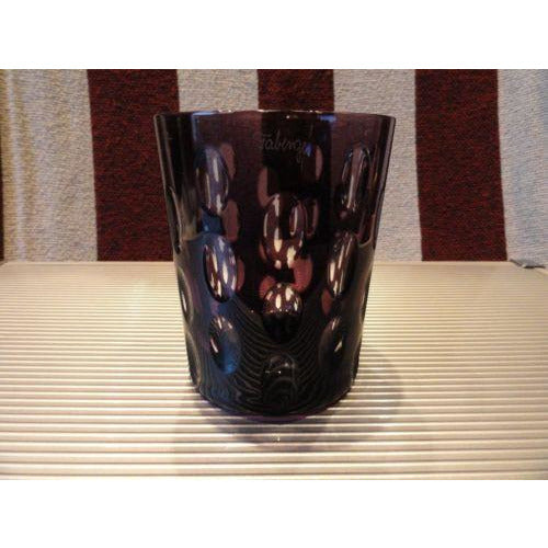Faberge Purple  Crystal  Old Fashion Glass