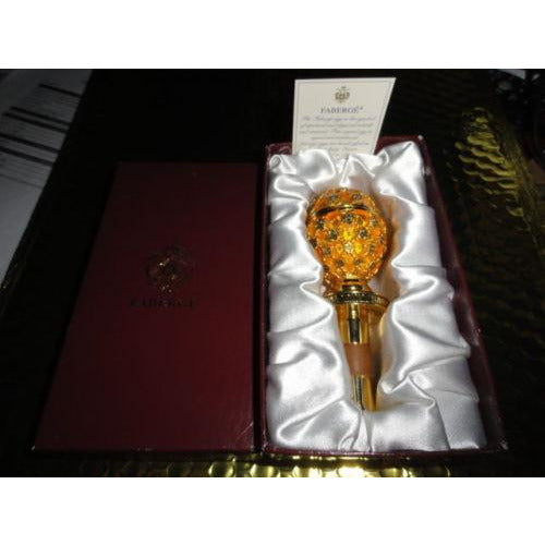Faberge  Gold Coronation  Bottle Stopper