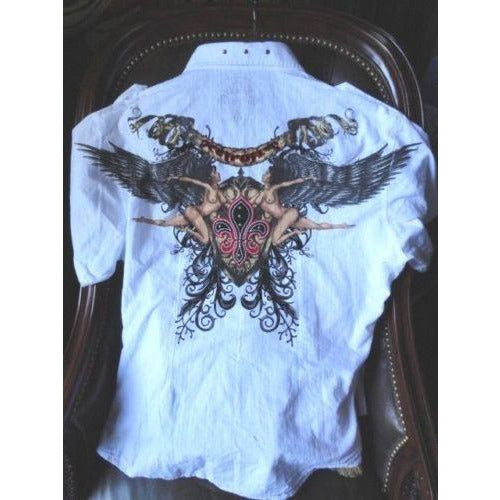 Retrofit mens casual white shirt adult Medium with tags