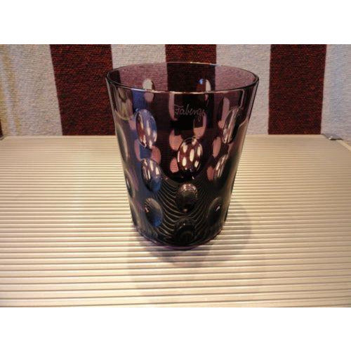 Faberge Purple  Crystal  Old Fashion Glass