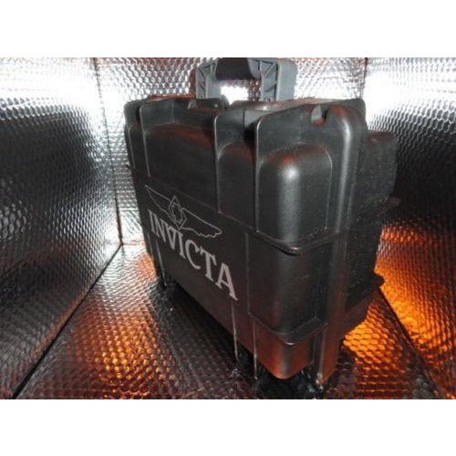 Invicta watch carrying case in solid black holds 8 watches
