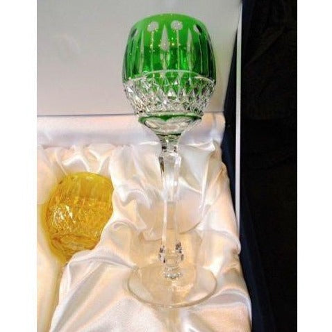 Faberge Xenia Green Goblet  Glass