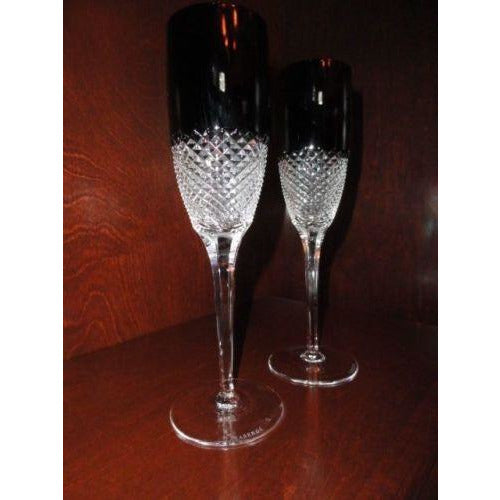 Faberge Flutes in Amethyst Diamond pattern  in the original box