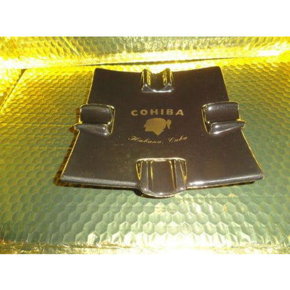 cohiba black ceramic square cigar ashtray new in the box Made in USA