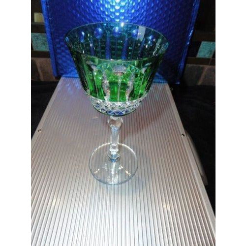 Faberge Xenia Emerald  Green Crystal Wine Glass without box