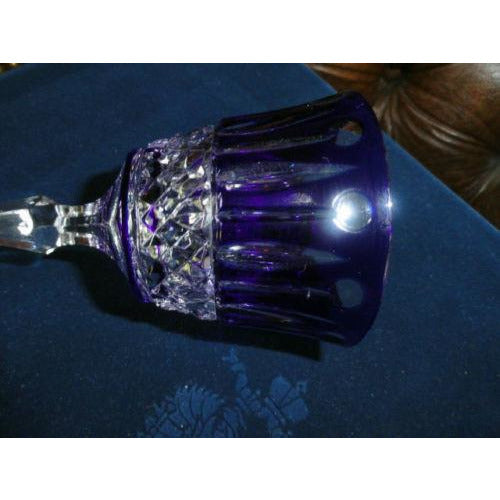 Faberge Crystal Xenia Cobalt Blue Wine Glass new without the original box