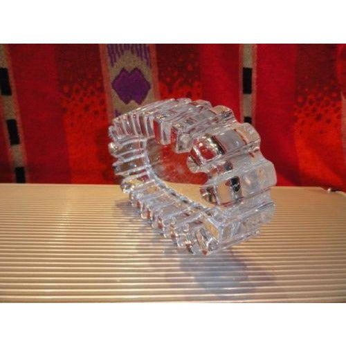 clear glass sprocket cigar ashtray