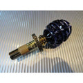 FABERGE Imperial Star Cut Cobalt Blue Crystal Egg Bottle Stopper in Orginal Box