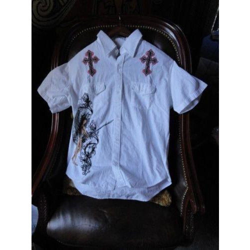 Retrofit mens white casual shirt adult with tags Medium size