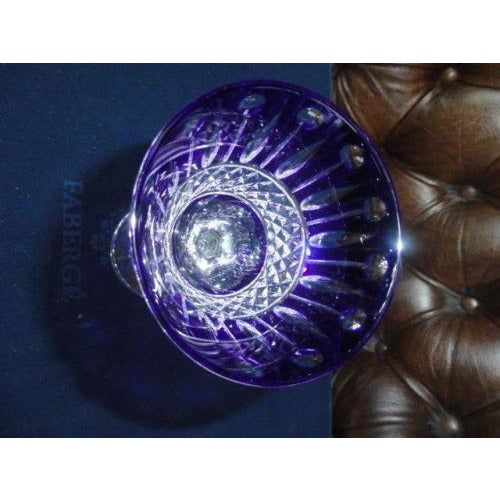 Faberge Crystal Xenia Cobalt Blue Wine Glass new without the original box