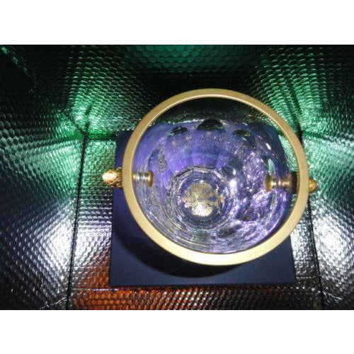 Faberge cut crystal ice bucket 6 1/8” tall, 8” wide, signed on the bottom