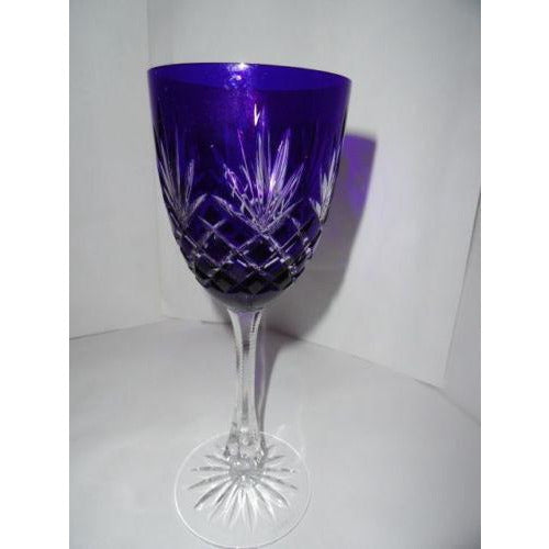 Faberge Odessa Cobalt Blue Hock Crystal Goblet without box