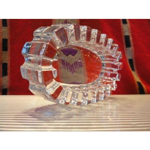 clear glass sprocket cigar ashtray