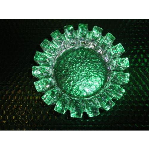 clear glass sprocket cigar ashtray mint condition