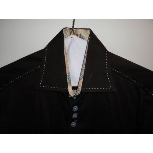 Deluxe Collection Mens Brown designer dress shirt size 3