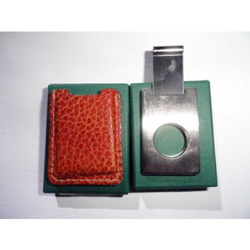 Pheasant by R.D.Gomez Stainless Steel Cutter Karabu Tan  Leather BNIB