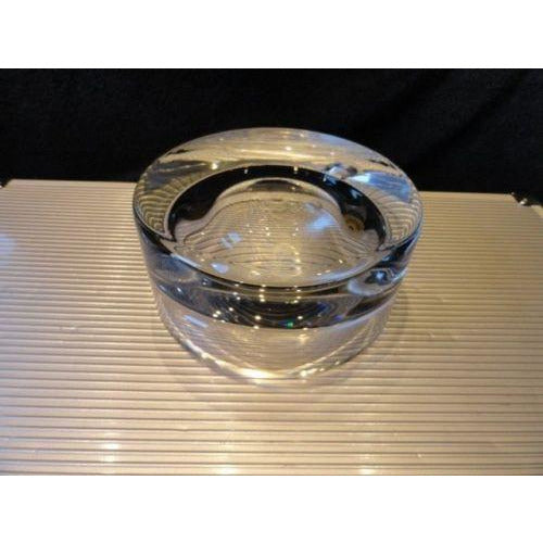 clearf heavy glass  ashtray 6.25" Diameter by 3" High
